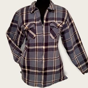 Thick, warm, fleece lined, zip up jacket, size 14/16